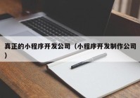 真正的小程序开发公司（小程序开发制作公司）