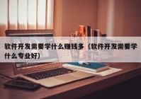 软件开发需要学什么赚钱多（软件开发需要学什么专业好）